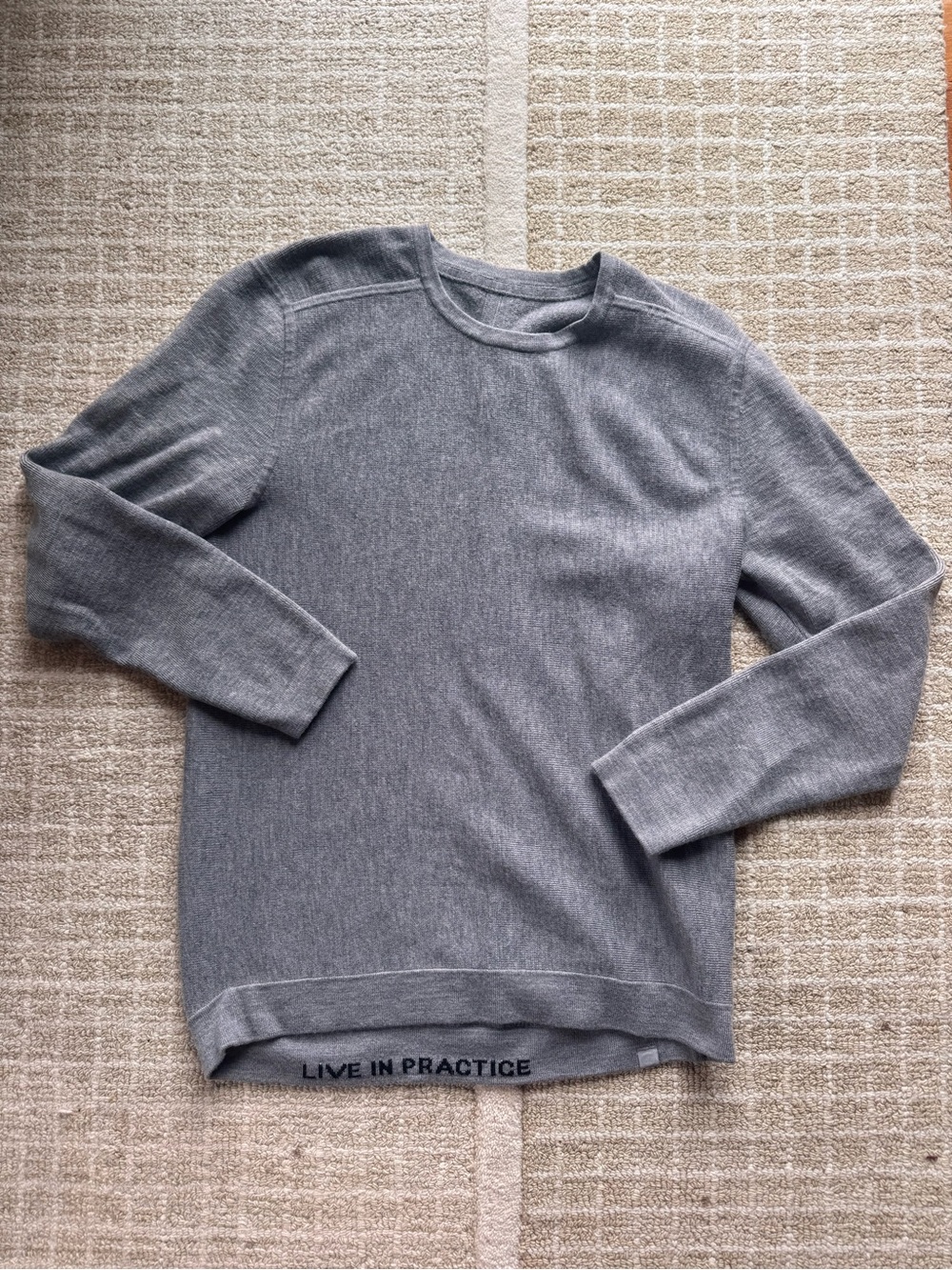 lululemon athletica Men's Heather Gray Crewneck Sweater